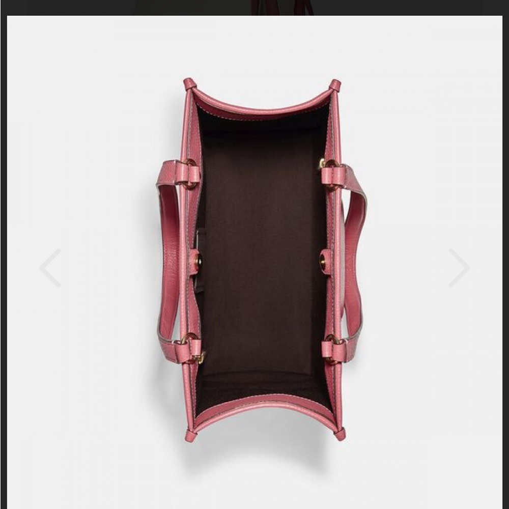 Coach Pink Leather Tote Bag - Picture 4 of 6